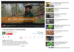 Screen shot of the YouTube video “Growing ramps in raised beds” – one of the Forest farming video series