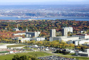 Aerial view of the Universit� Laval campus in Qu�bec City. (Photo courtesy of Universit� Laval)