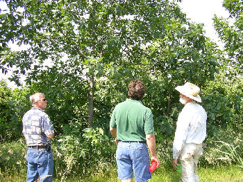 The WETCC Extension staff and partnering landowners visit BRF.